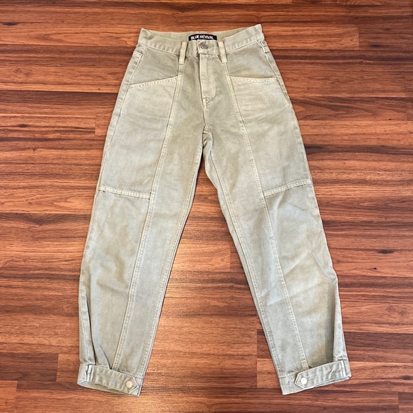 Blue Revival size24 olive green cargo style denim - Picture 3 of 16